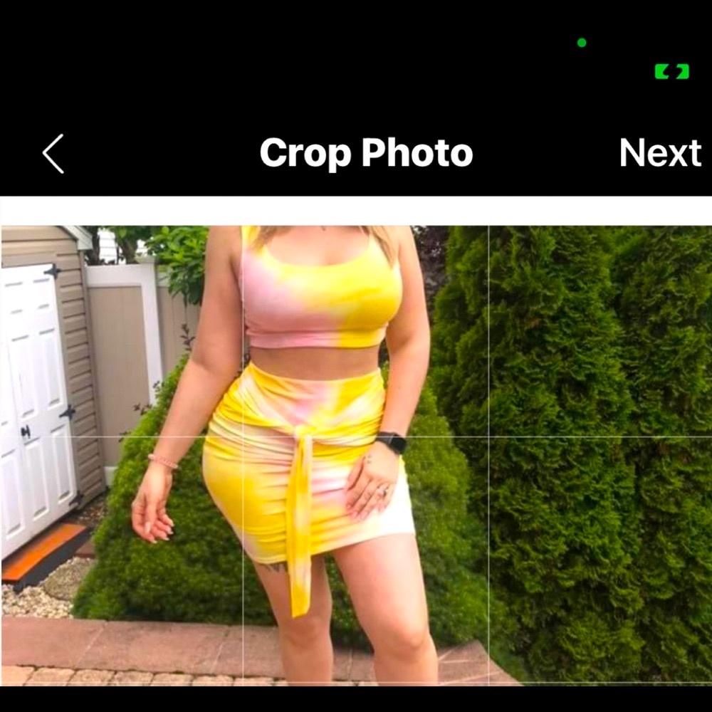 Tie Dye Skirt matching crop top - Picture 2 of 9